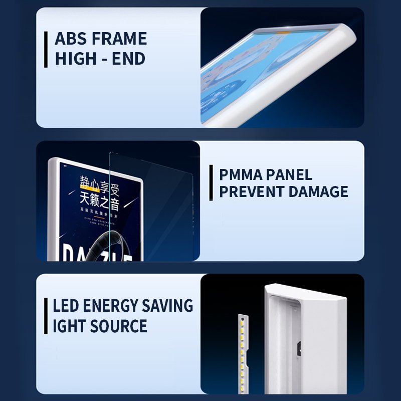 Custom Rectangle LED Menu Board Light Box for Restaurant & Cinema Marketing Display Outdoor ACryl Advertising Frame