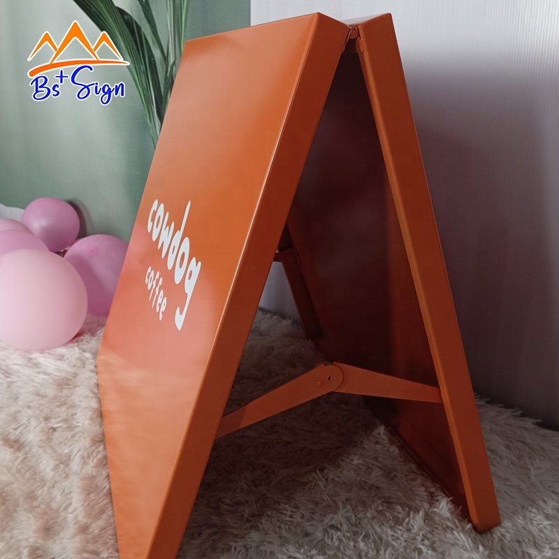 BS+ Custom Coffee Shop Outdoor Business Sign Advertising Boards Double Sided A Frame Sign Stand A Board Signs Sidewalk Signage