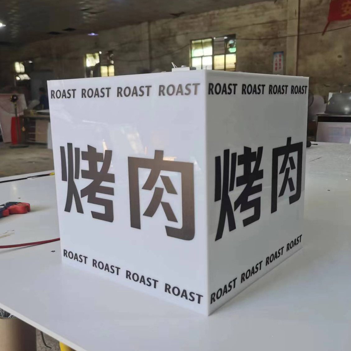 Outdoor Advertising A4 Rectangle Led Light Box Signa Acrylic Led Shop Front Sign with Vacuum Forming