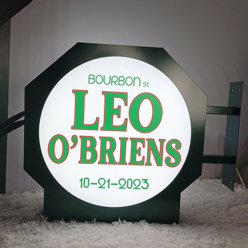 Kexian Custom Double Sided Light Box Outdoor Wall Acrylic Board Business Logo Display Led Light Box for Advertising