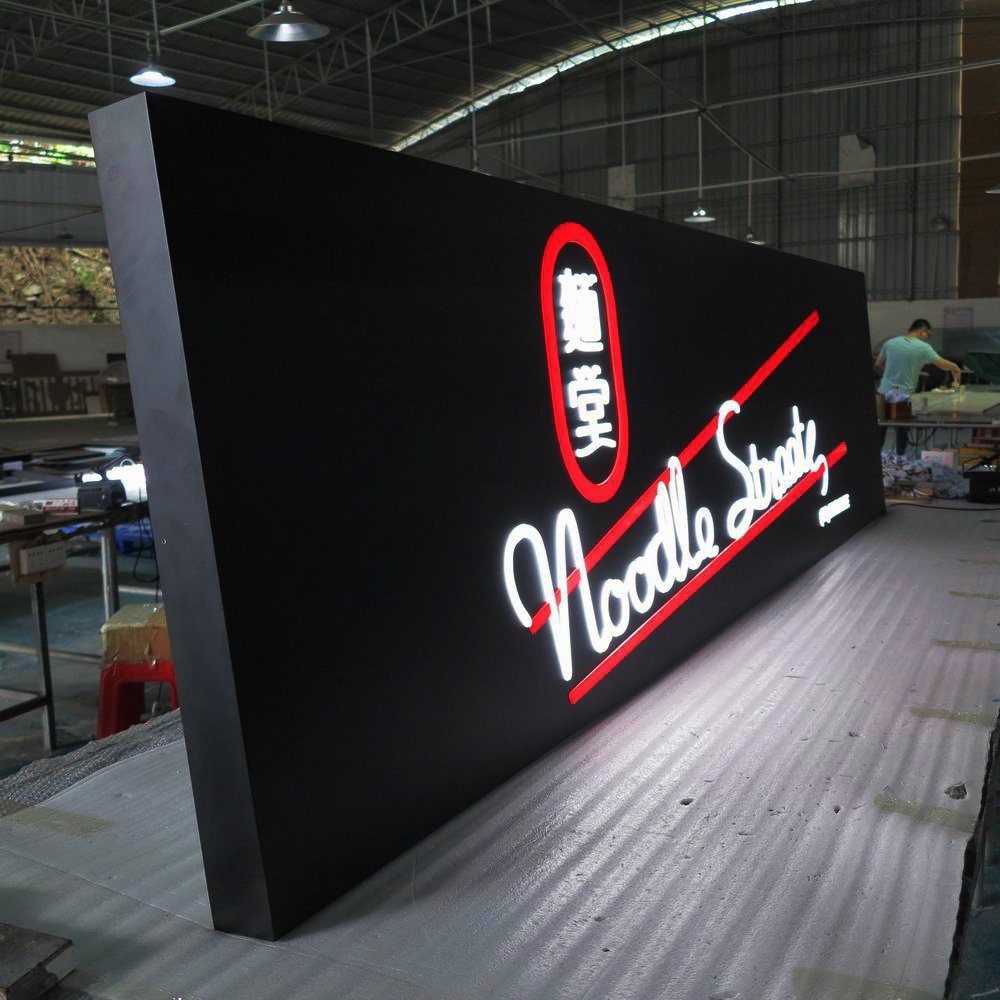 Custom Made Stainless Steel Electronic Restaurant Led Outdoor Signage Advertising Sign Board With Letters