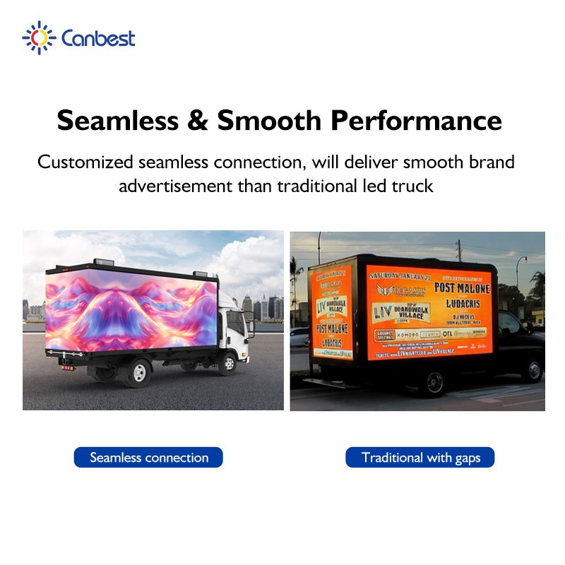P4 Mobile Stage Van Digital Advertising Led Panel Displays Truck Mounted Screens For Outdoor Movable Billboard Use