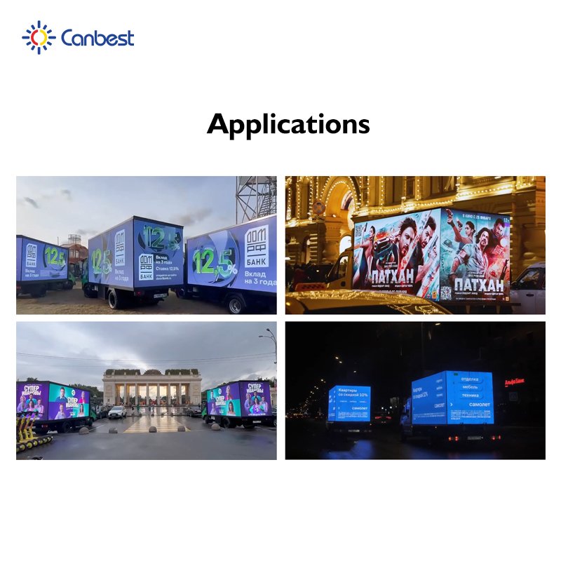 P4 Mobile Stage Van Digital Advertising Led Panel Displays Truck Mounted Screens For Outdoor Movable Billboard Use