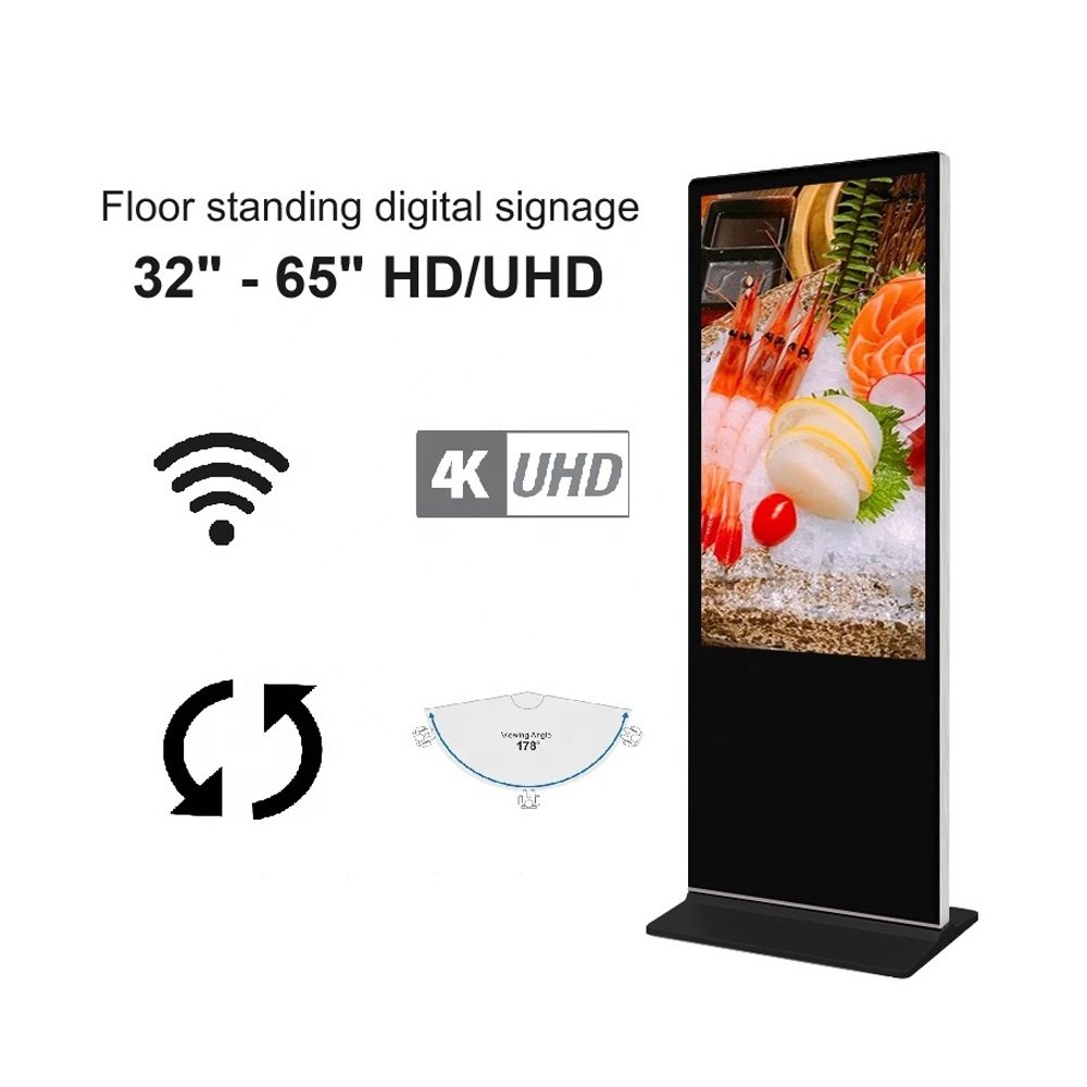 43 Inch Floor Standing Led/Lcd Display Digital Signage advertising touch screen menu Board