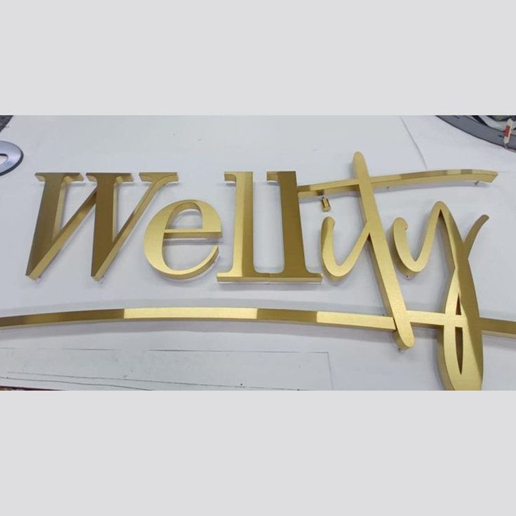 customized metal wall logo business sign outdoor 3d stainless steel letters sign board outdoor advertising