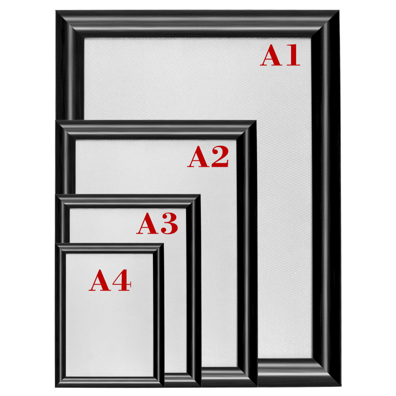 A0/A1/A2/A3/A4 poster size types of advertising boards extruded aluminum frame