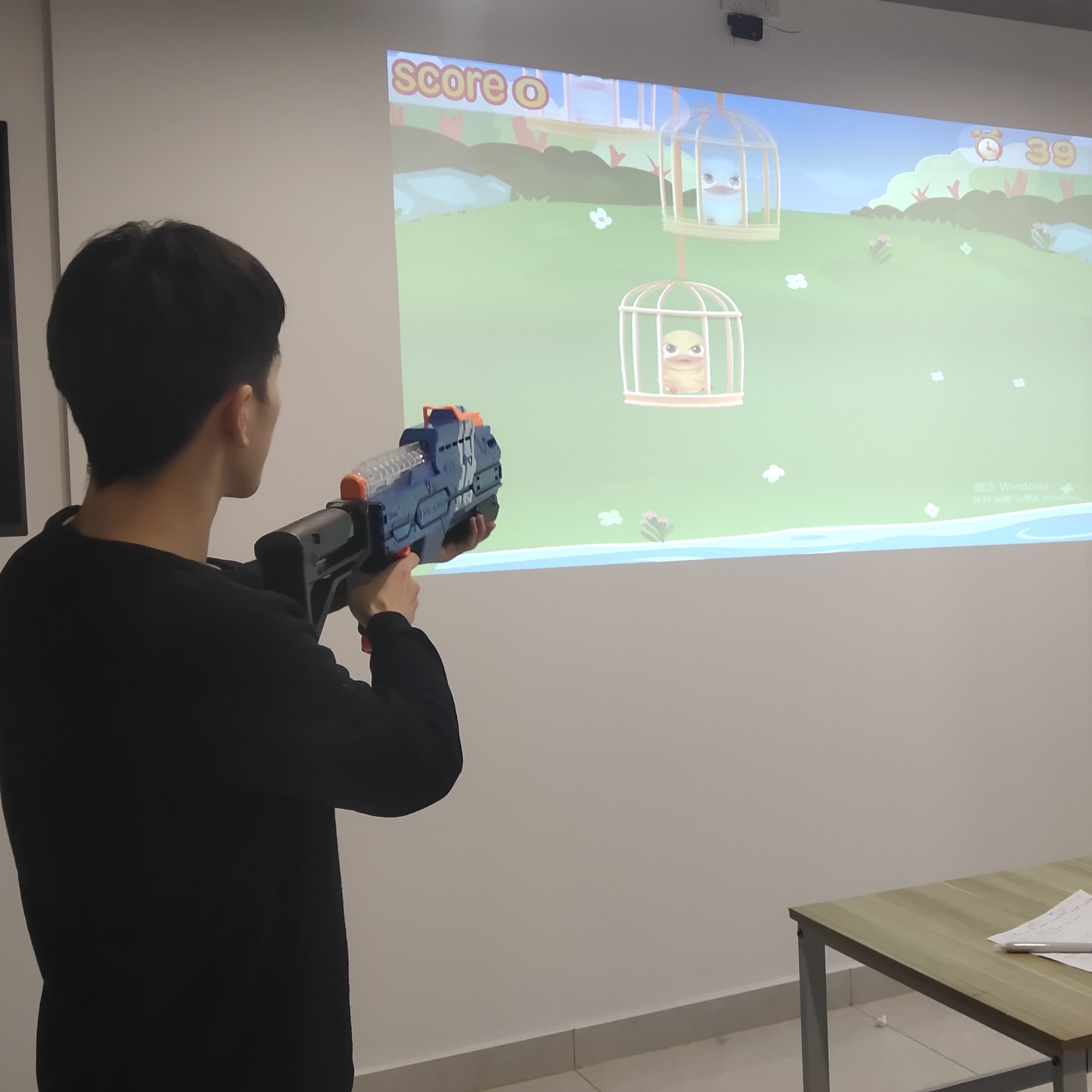 Smart Machine Gun shooting 3D Video Interactive games Virtual Immersive game For Shopping Center, amusement park huge screen