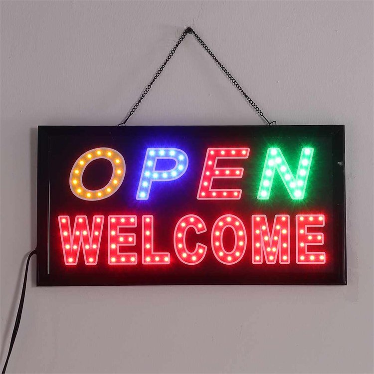 Hot selling custom bright led shop advertising board with light open led sign board