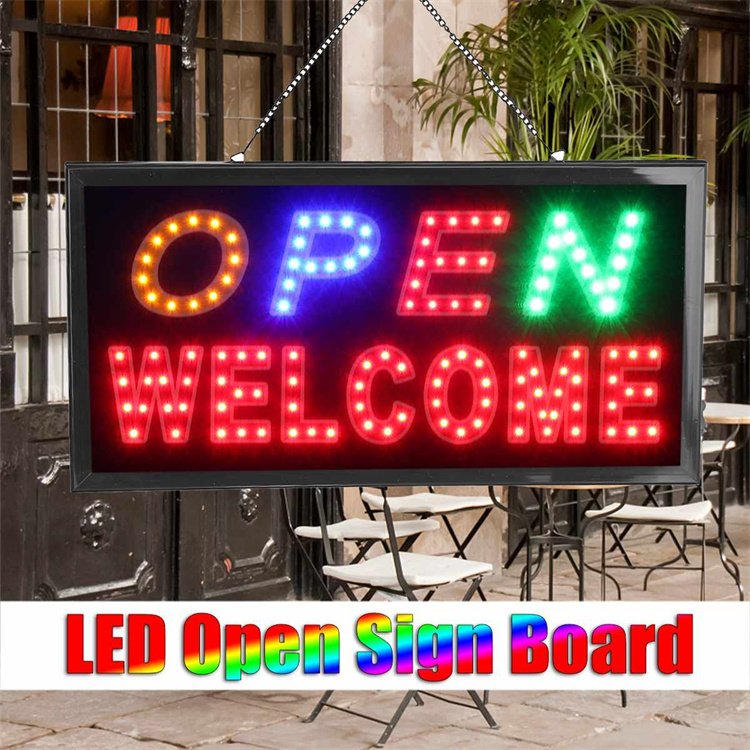 Hot selling custom bright led shop advertising board with light open led sign board