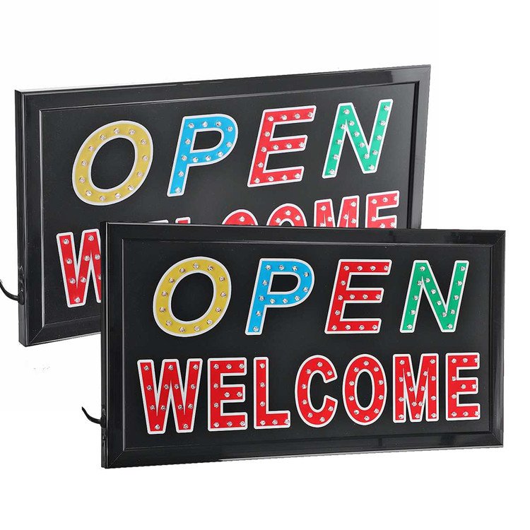 Hot selling custom bright led shop advertising board with light open led sign board