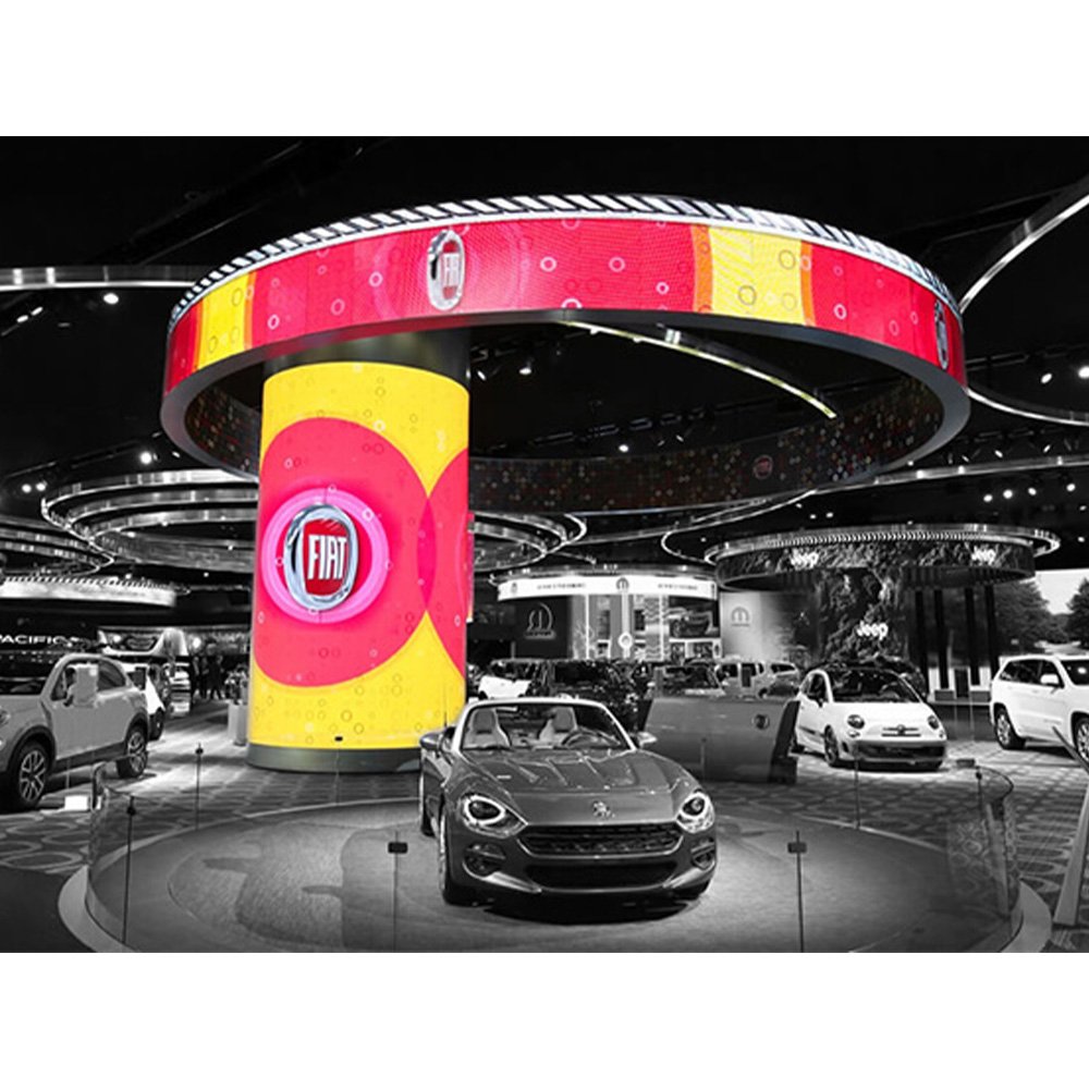 High Definition Cylindrical Soft Large Flexible Indoor Led Video Wall Display Screens P2.5
