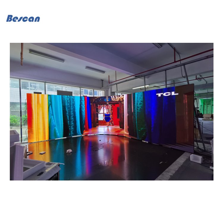 Small Pixel Pitch P1.95 Indoor Curved Rental Led Screen Display Virtual Production Led Wall For Filming Tv Studio Broadcast