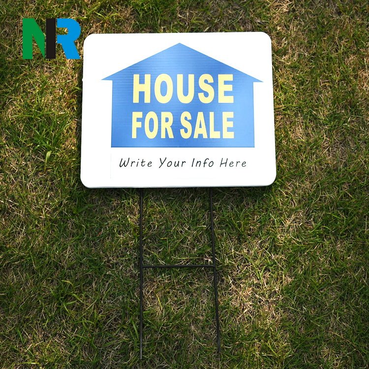Custom Open House Real Estate Property Yard Sign Corrugated Plastic Letter Yard Sign Advertising Board
