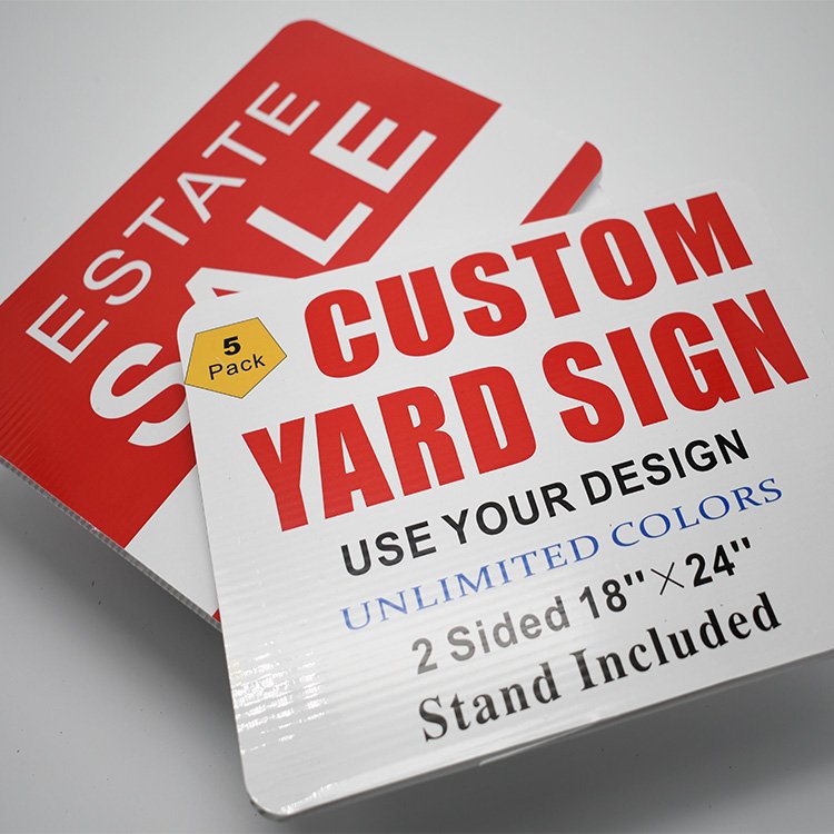 Custom Open House Real Estate Property Yard Sign Corrugated Plastic Letter Yard Sign Advertising Board