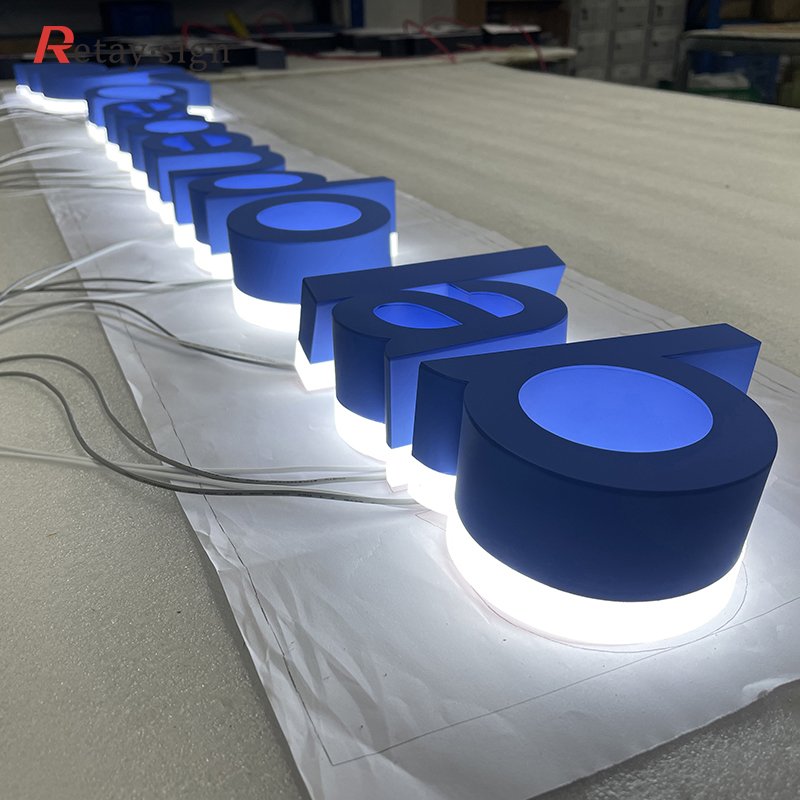 customize led acrylic steel company logo sign advertisement wall logo sign backlit 3d restaur channel letters billboard signage