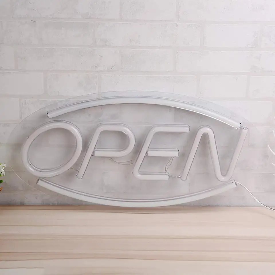 USB Powered Neon Led Open Signs Business Advertising Board for Bar Pub Hotel Coffee Shop Restaurant Game Room Wall Art NE001
