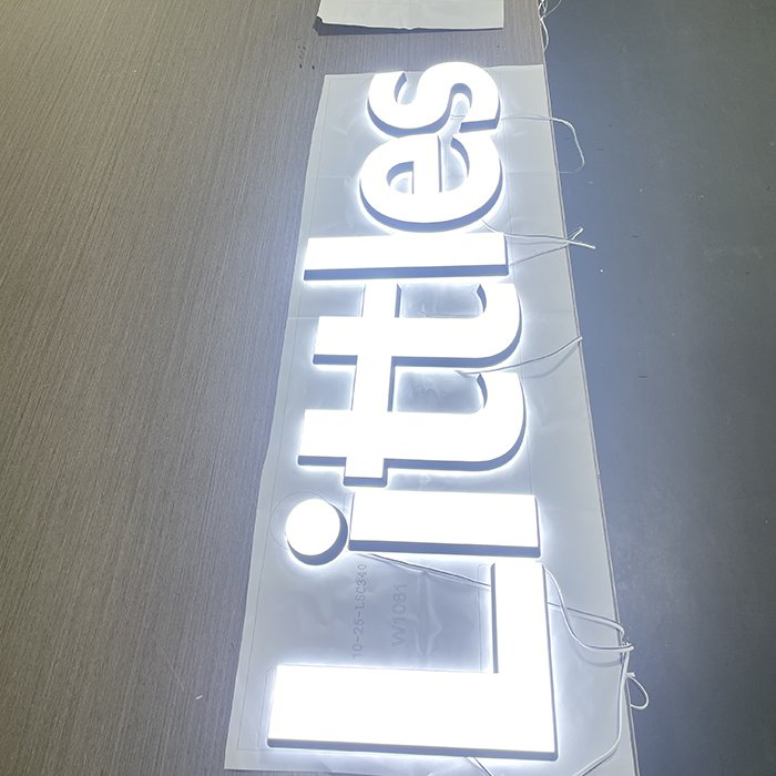 wall logo 3d company logo sign board outdoor gold letters 3d name board acryl led sign