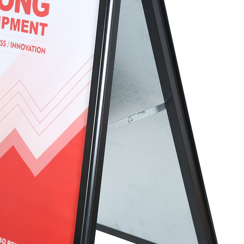 Outdoor Aluminum 25MM pavement sign board used for shop advertising outside metal stand size A0/A1/A2