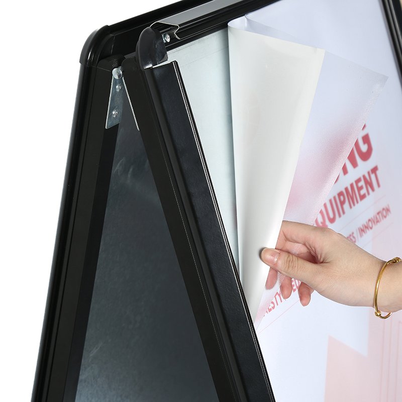 Outdoor Aluminum 25MM pavement sign board used for shop advertising outside metal stand size A0/A1/A2