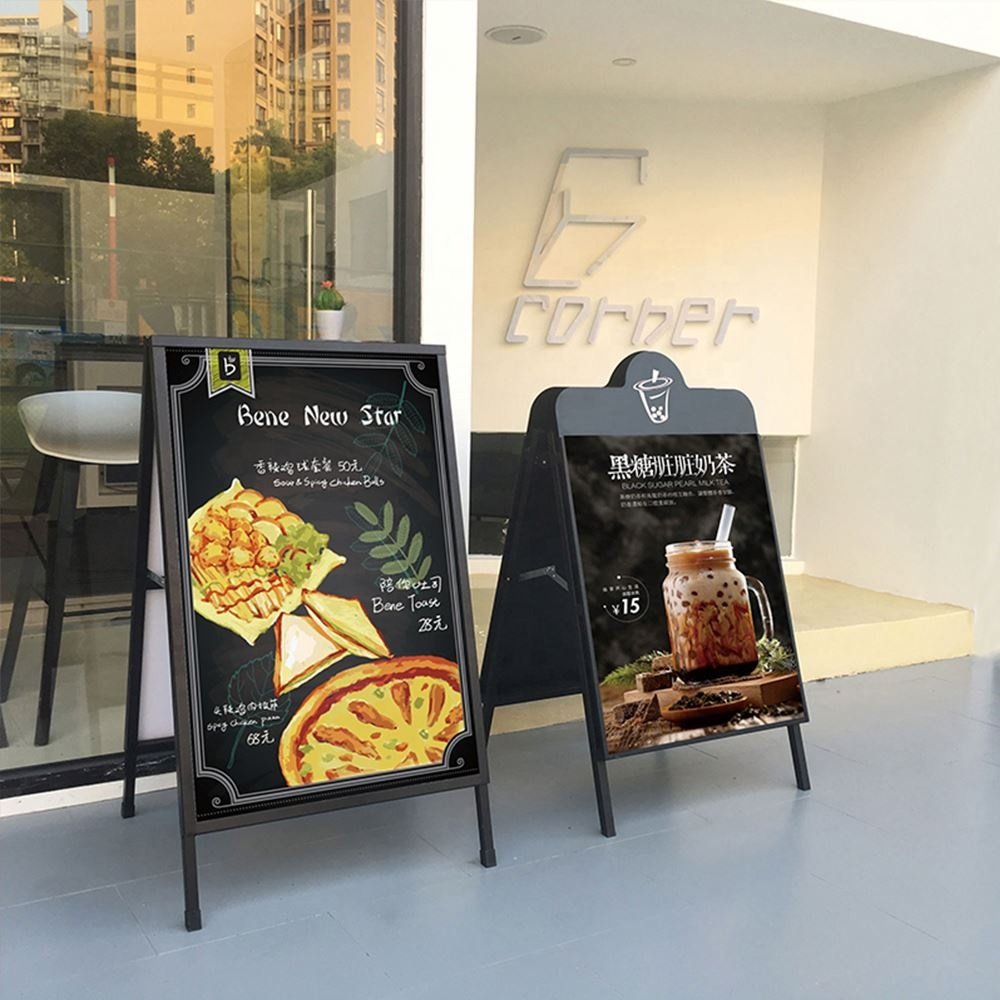Pavement Standing Board a Frames Sign Real Estate Metal Forecourt Signs Display Wholesale Plastic Outdoor AD Sidewalk Springy