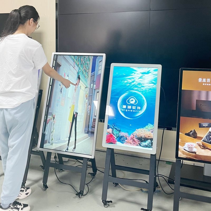 benshi 32/43/49/55/65 lcd android video smart tv poster 4k advertising screen digital signage and displays monitor f restaurant