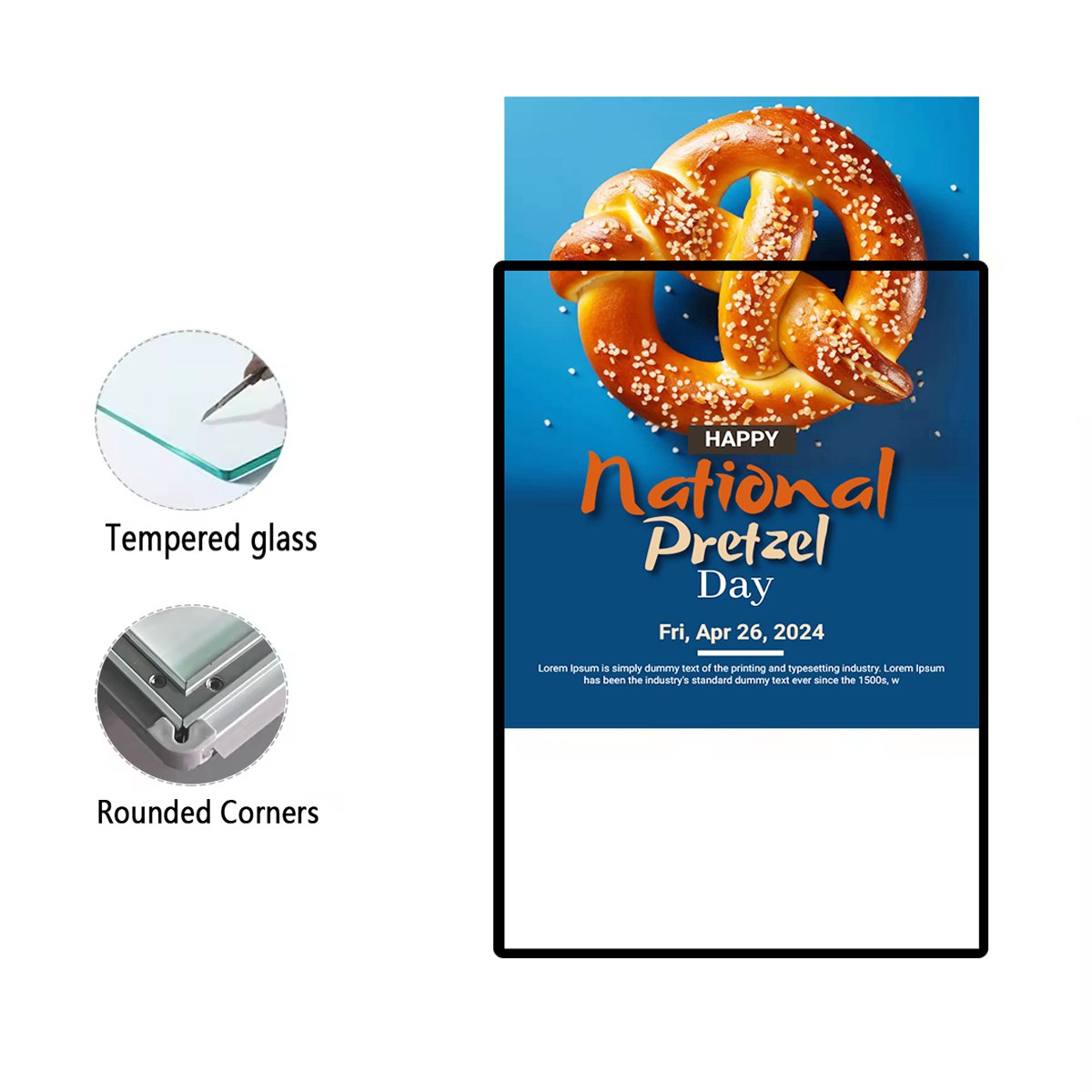 Real Estate Outdoor Window Display Board Magnetic Advertising Menu Light Boxes Slim Frame Poster Led Light Box