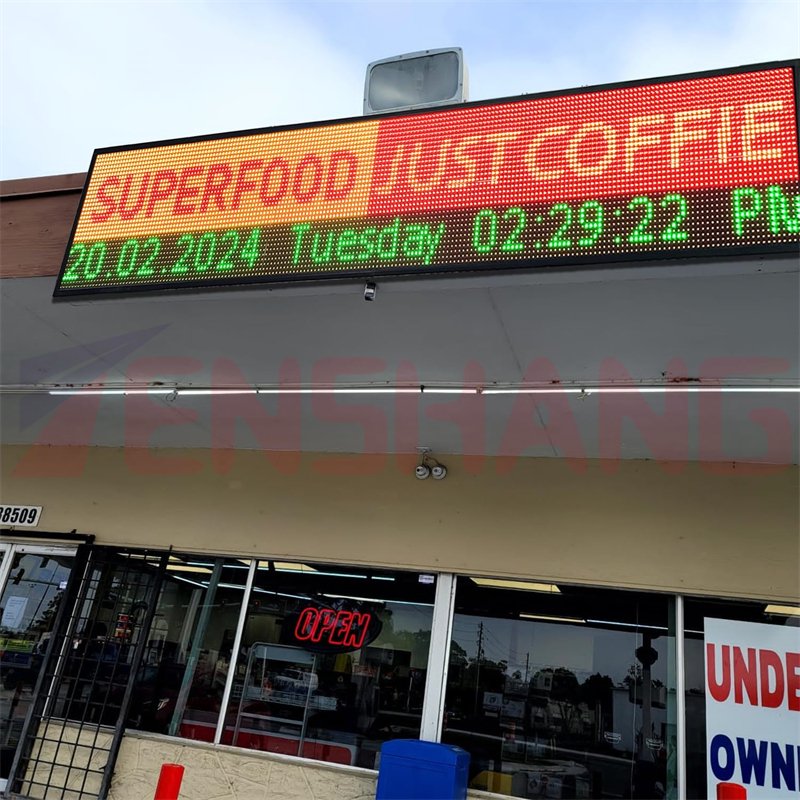 Custom Brand Restaurant Led Display Digital Screen Board Rgb Module Light Walls Advertising Letters Led Signage Outdoor Store