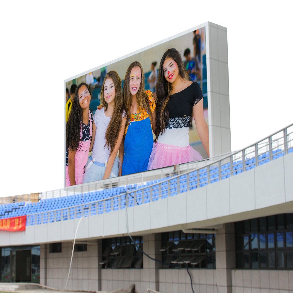 Football stadium perimeter led screen display
