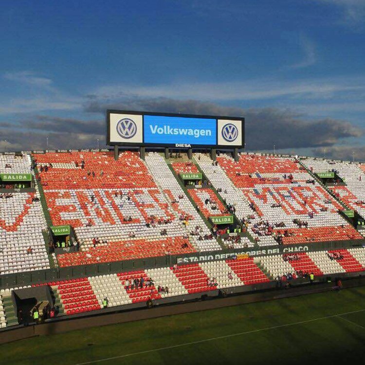 Football stadium perimeter led screen display