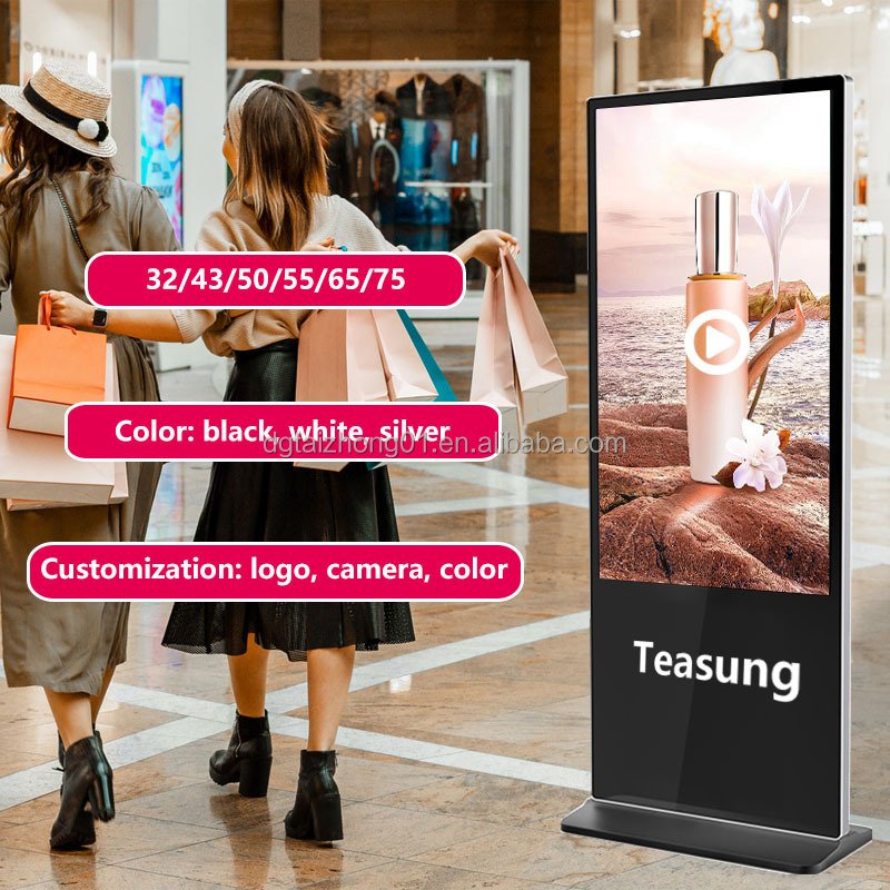 HD Video Player 50/55Inch Screen Smart Board Interactive signa digit Stand Retail Store Marketing Advertising Wayfinding Display