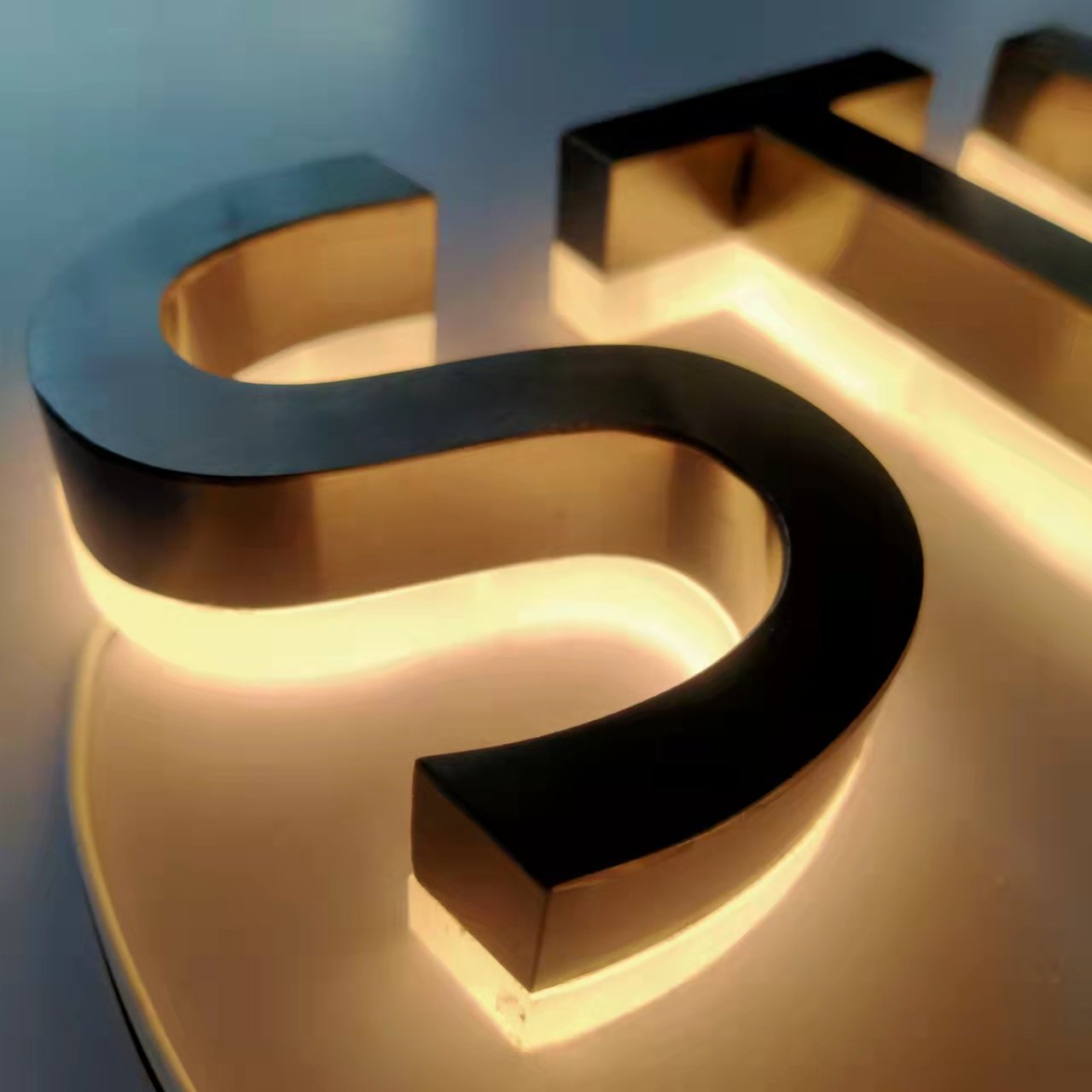 Drop shipping backlit letters 3d led logo letters sign custom sample letters outdoor channel light up led sign for business