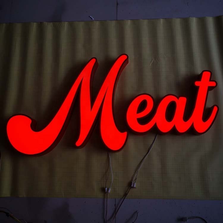 Custom Waterproof Aluminum TrimCap Outdoor Illuminated Advertising Shop Signage 3D Led Frontlit Channel Letter Sign