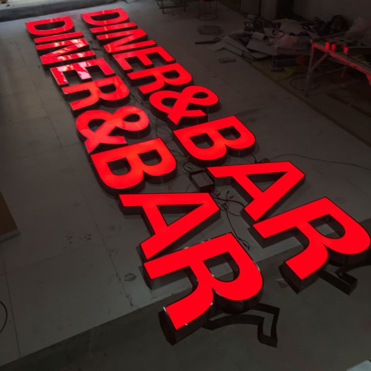 Custom Waterproof Aluminum TrimCap Outdoor Illuminated Advertising Shop Signage 3D Led Frontlit Channel Letter Sign