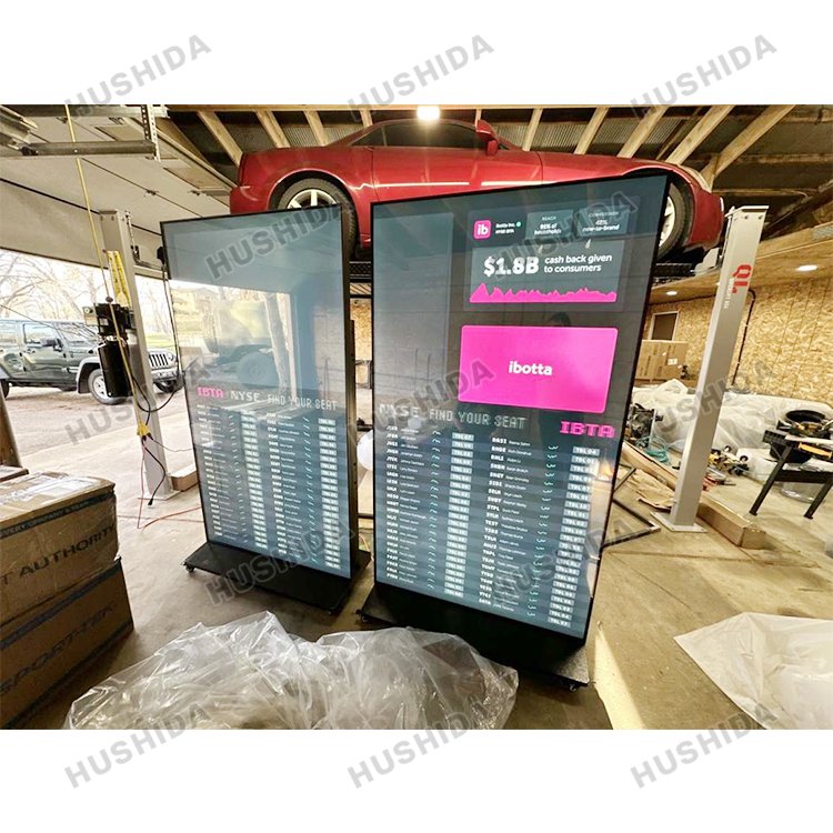 75 86 inch Indoor Interactive Kiosk LCD Signage Totem Floor Stand Touch Screen Digital Advertising Display Board for Restaurant