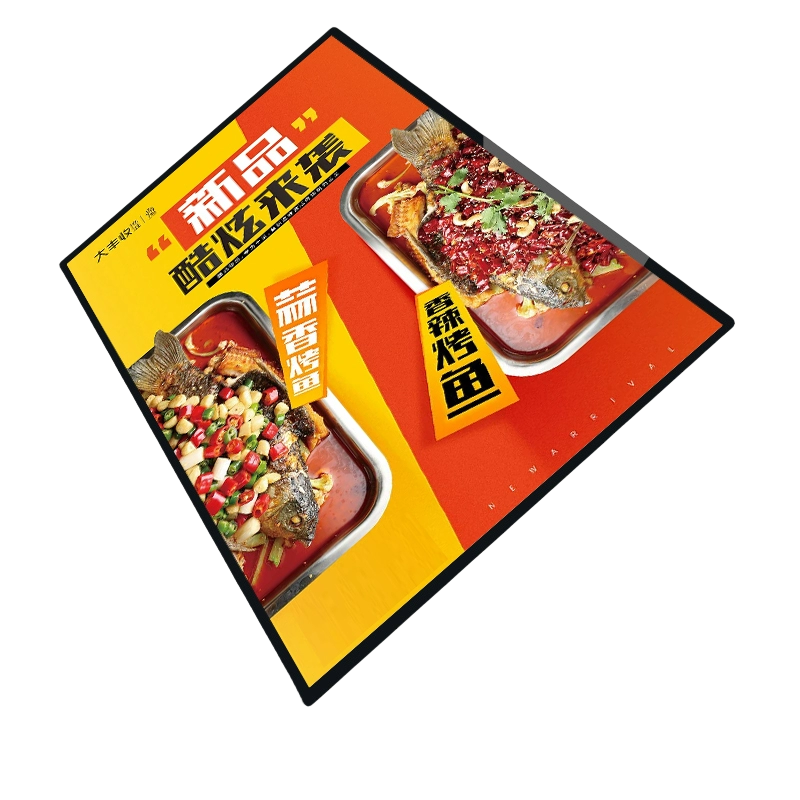 LED Power-saving Aluminum Frame Menu Board Tempered Glass Hanging Restaurant Shop Advertising Light Boxes