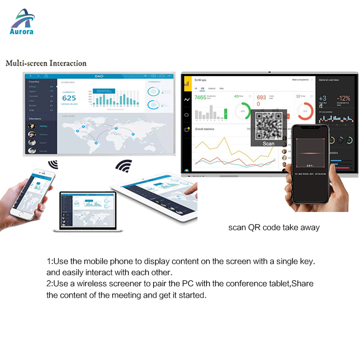 55 65 75 85 86 98 110 Inch Pen Finger Touch Interactive Flat Panel 4k Lcd Digital Interactive Smart Boards For Schools Teaching