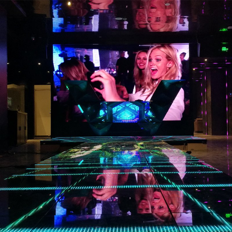 Custom pixel light display 3d screen billboard party rentals wood wall panels module advertising boards transparent led film