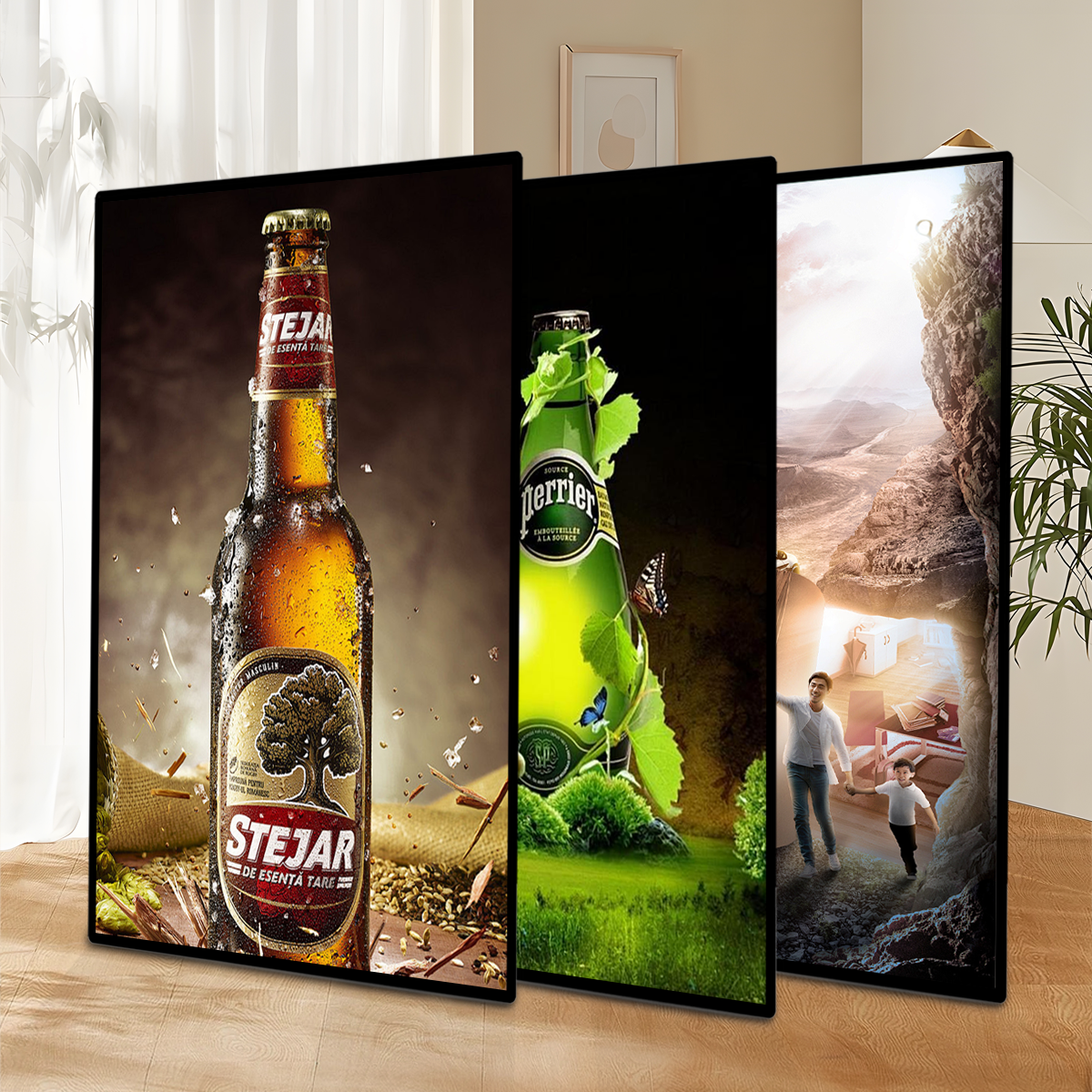Outdoor Business Sign Logo Indoor Wall Aluminum Slim Backlit Lightbox Ultra Thin Led Advertising Box