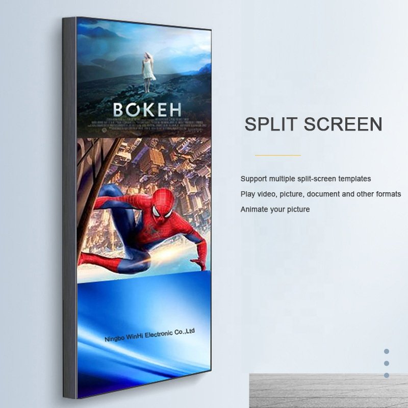32 40 43 50 55 65 inch HD wall mounted ultra thin no frame LCD smart advertising light boxes welcome board publicity poster