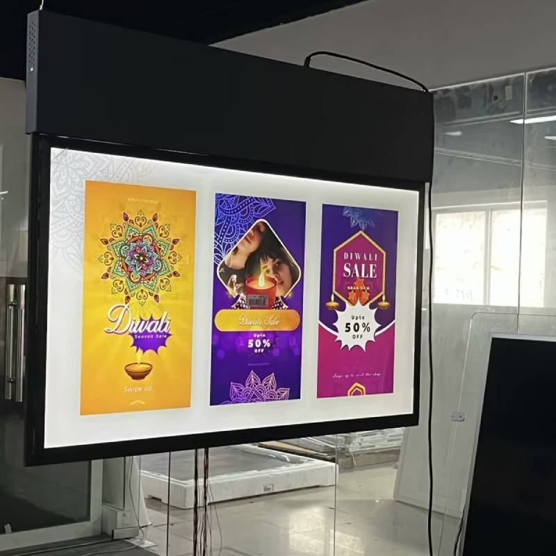 43 inch portable advertising display media player board digital free standing kiosk