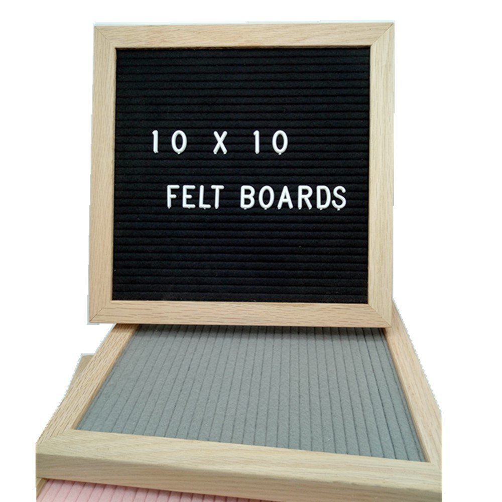 Amazon Hot Sale Rustic White Wood Frame Felt Letter Board Customizable 10X10 Big Letter Advertising Decoration