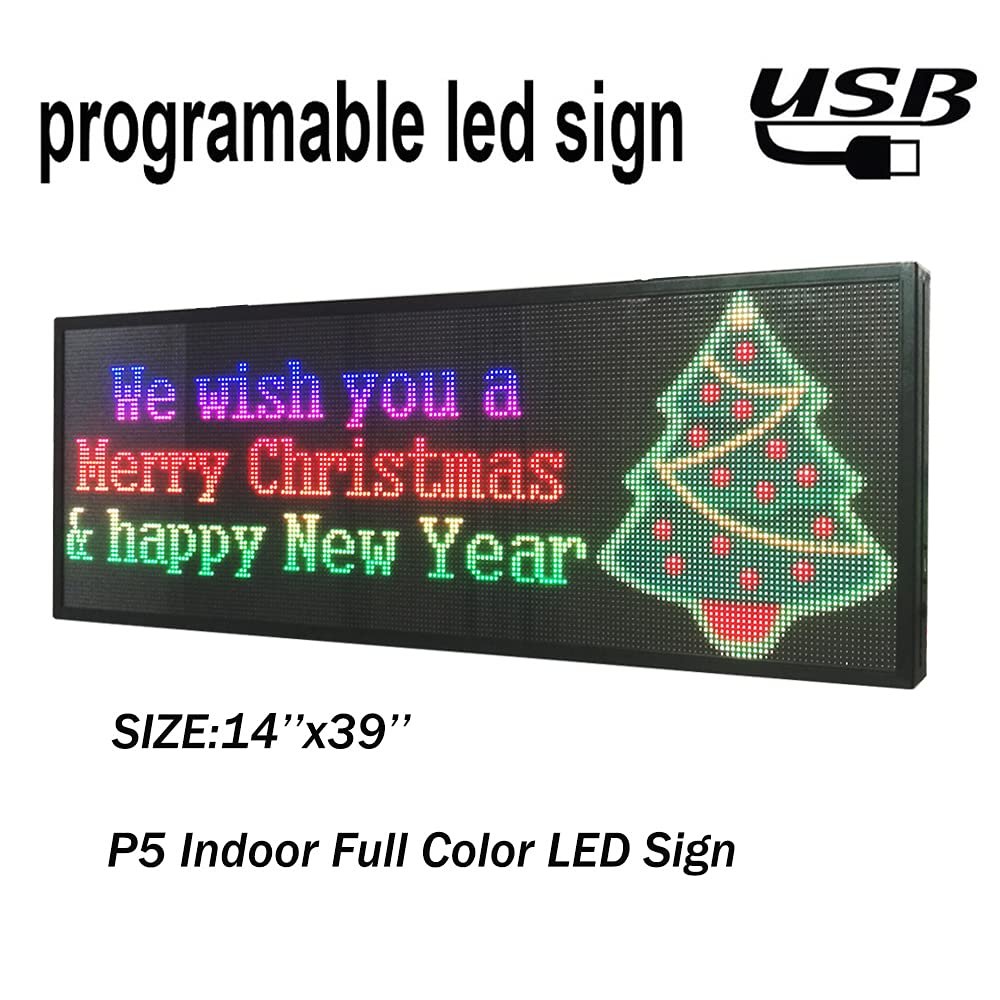 40*8 LED Scrolling Sign Display Board P4 P5 P6 P10 Full Color Programmable Advertising Sign Led Scrolling Signarabic