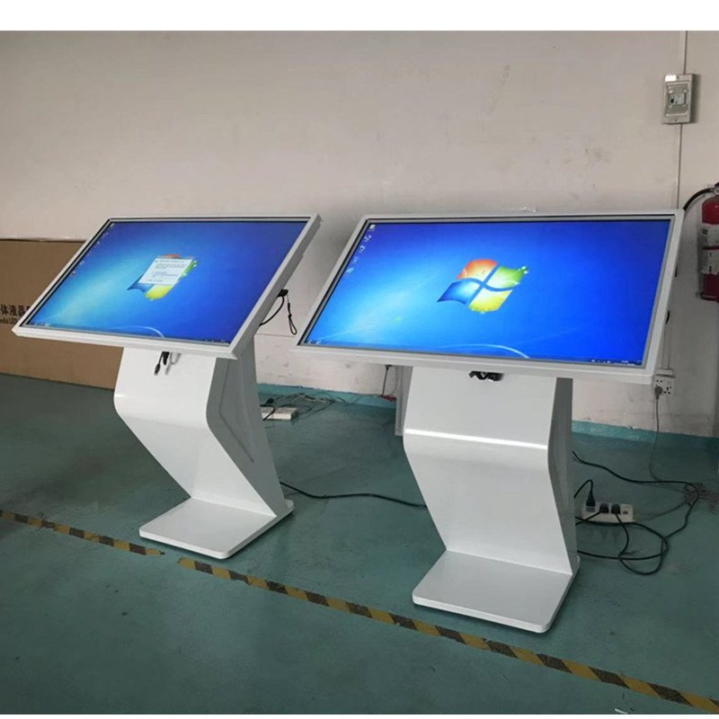 Bank information 43" 49 55 65 Inch Floor Standing Android Multi Touch Screen Kiosk All In One Monitor Advertising totem board