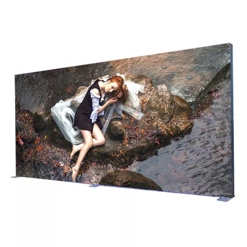 Wholesale Price Super Size Floor Stand Exhibition Advertising Billboard Tension Fabric Double Sized UV Printed Sign