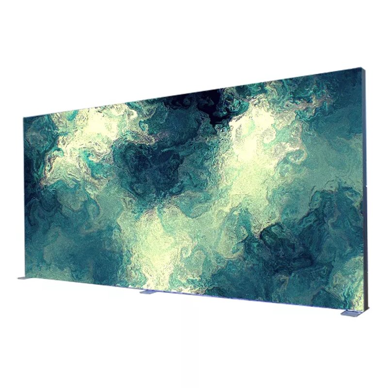 Wholesale Price Super Size Floor Stand Exhibition Advertising Billboard Tension Fabric Double Sized UV Printed Sign