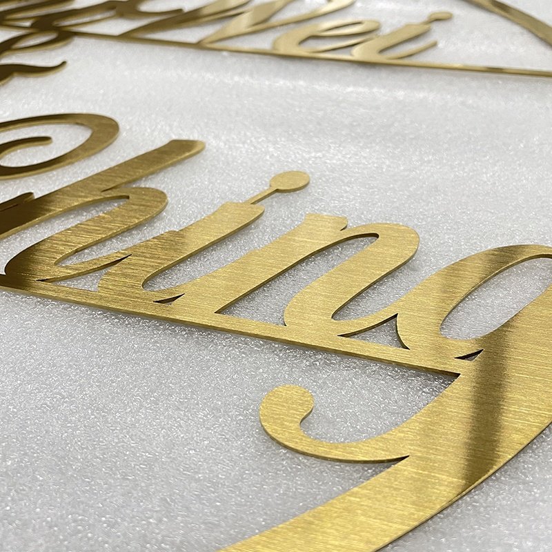 Durable Non-Illuminated Metal Letters Shop Name Board Designs sign with Long Lifespan