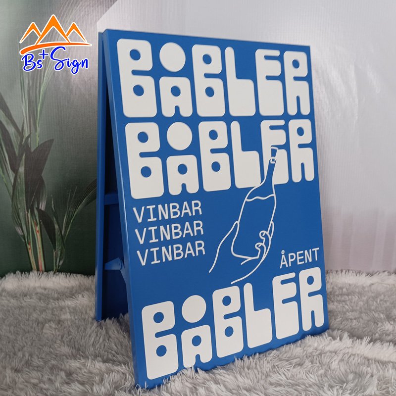 BS+ Custom Stainless Steel A Shape Floor Sign Stand Outdoor Advertising Boards Sidewalk Sign A Frame Sign