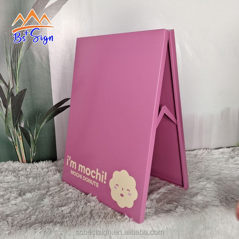 BS+ Custom Stainless Steel A Shape Floor Sign Stand Outdoor Advertising Boards Sidewalk Sign A Frame Sign
