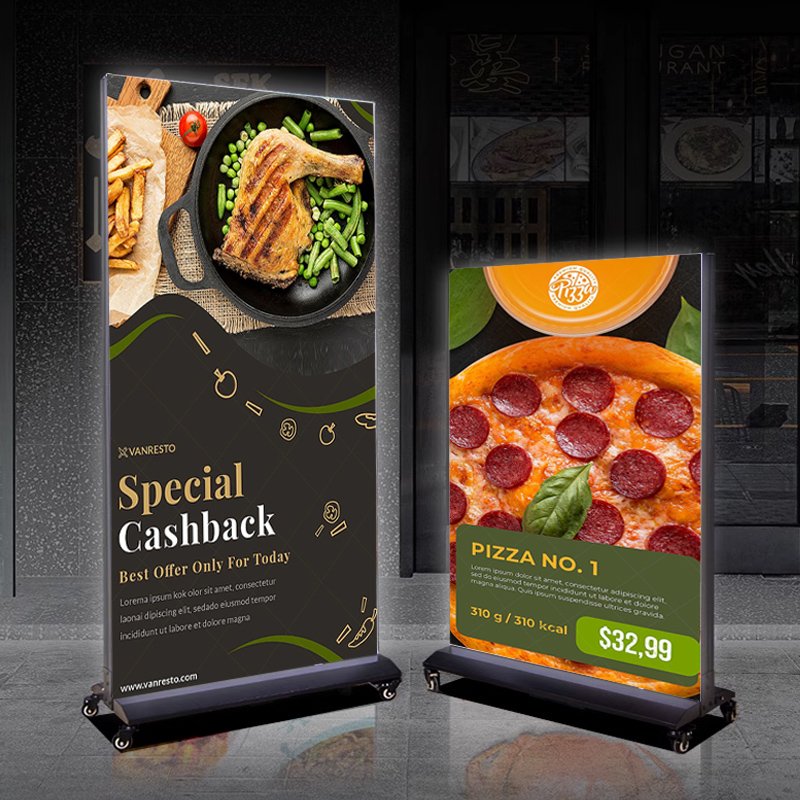 Slim Fabric LED Light Box Sign For Business Advertise Display Light Box Led Menu Board Illuminate Equipment Lightbox Display