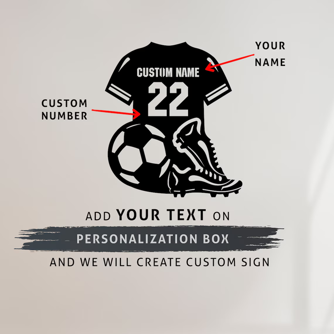 Manufacturers Custom Soccer Football Metal Light Box Signage Acrylic Led Wall Sign Boards for Shop and Store